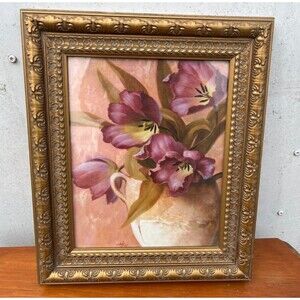 Floral Framed Print Wall Art Decor Cottage Core Living Room Artistic